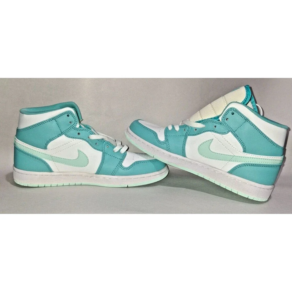 Air Jordan 1 Mid Washed Teal Marine Green Mint Sz 7